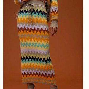 PLENTY BY TRACY REESE JACQUARD SWEATER MIDI SKIRT